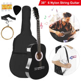38" Acoustic Beginners Guitar with Guitar Bag Strap Tuner Extra String Toys & Games - Tophatter Daily Deals