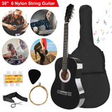 38" Acoustic Beginners Guitar with Guitar Bag Strap Tuner Extra String Toys & Games - Tophatter Daily Deals