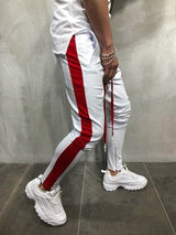 Autumn And Winter Explosions Men's Casual Sweatpants White Red 0 - Tophatter Daily Deals