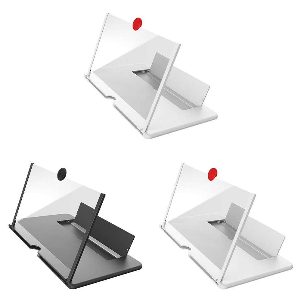 3D Screen Magnifier Signal Booster Mobile Screen Lightweight Foldable Magnifying Glass 2pcwhite1black 0 - Tophatter Daily Deals