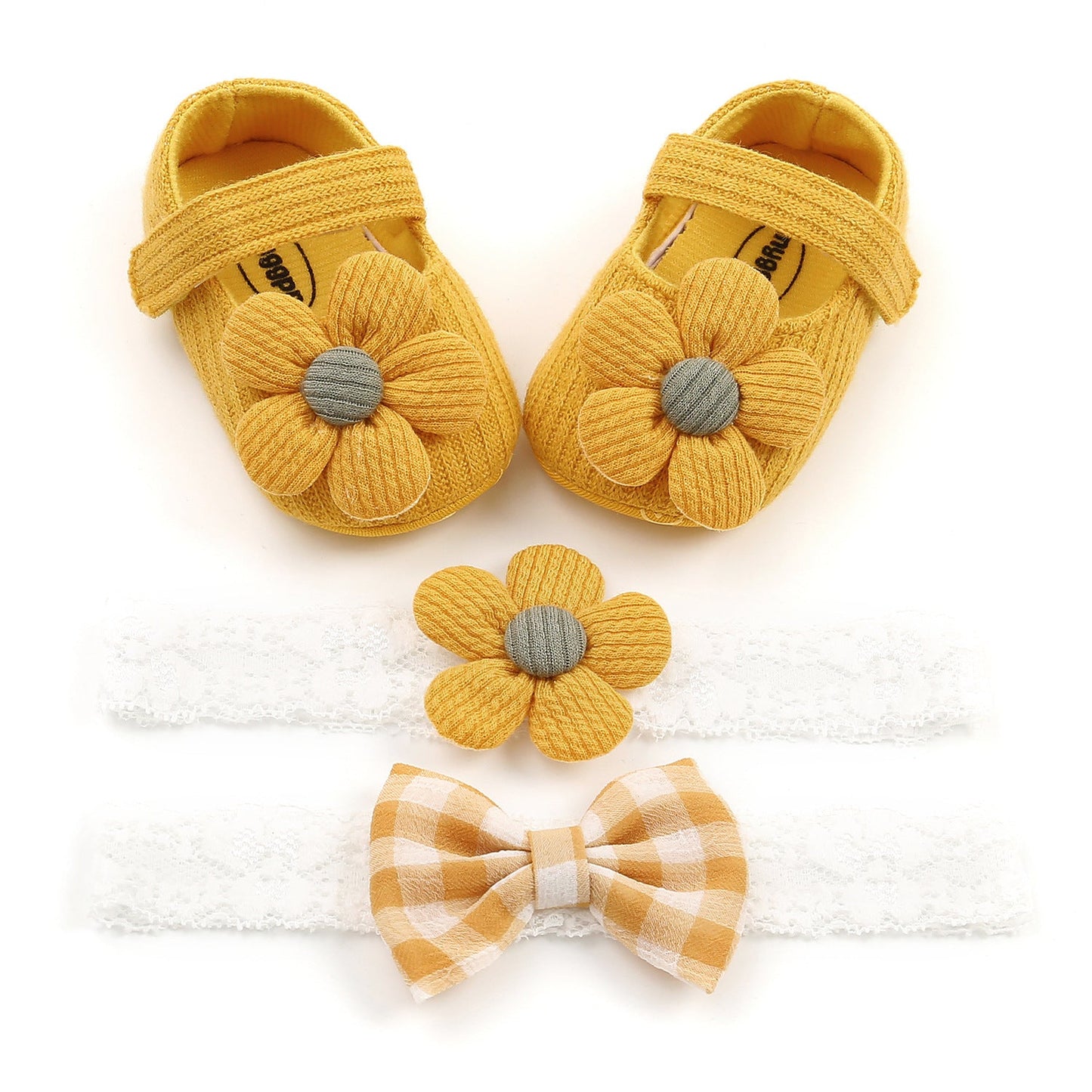 Baby Soft-Soled Toddler Shoes, Baby Shoes, Princess Shoes Yellow 0 - Tophatter Daily Deals