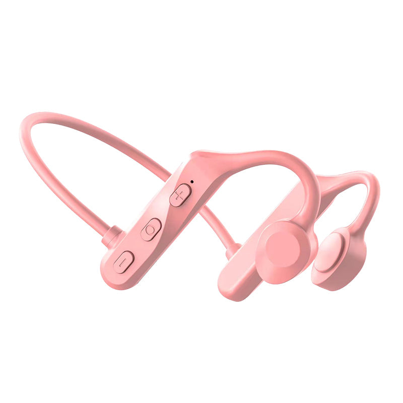 Bone Conduction Bluetooth 5.0 Waterproof Headphones Pink 0 - Tophatter Daily Deals