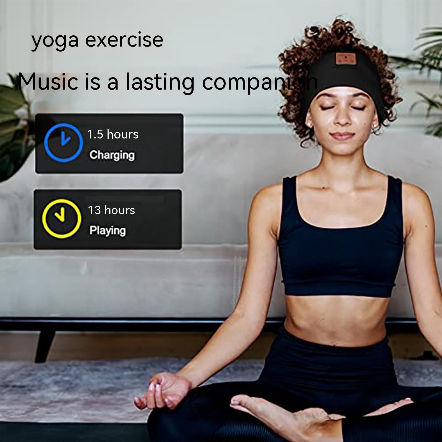 Bluetooth Wireless Call Elastic Shading Non-slip Sports Music Headscarf 0 - Tophatter Daily Deals
