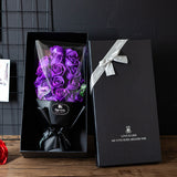 18 soap roses bouquet gift box Purple Q18 flowers 0 - Tophatter Daily Deals