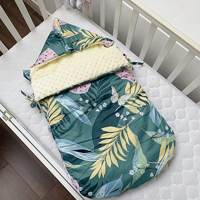 Baby Cotton Beanie Velvet Sleeping Bag Autumn And Winter Thickening Rainforest 0 - Tophatter Daily Deals