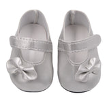 18 Inch American Girl Doll Shoes Solid Color Bow Shoes Silver 18 inches 0 - Tophatter Daily Deals