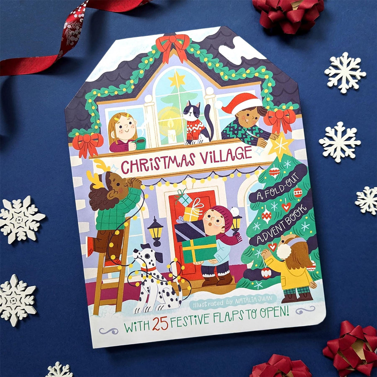 Christmas Village Fold-out Advent Calendar Book, Children's 25-Flap Advent Book Advent Calendar - Tophatter Daily Deals