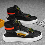 Autumn High Top Versatile Personalized White Tide Shoes Black 0 - Tophatter Daily Deals