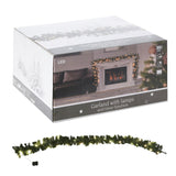 270cm Christmas LED Garland Artificial Wreath Garland | Festive Light Up Garland Warm White 30 LED Lights | Xmas Fairy Light Garland Festoon Garland - Tophatter Daily Deals