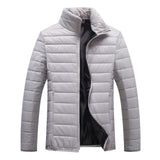 Lightweight Men's Puffer Jacket - Quilted Cotton, Casual Gray 3D Changing Face Moving Picture Frame - Tophatter Daily Deals