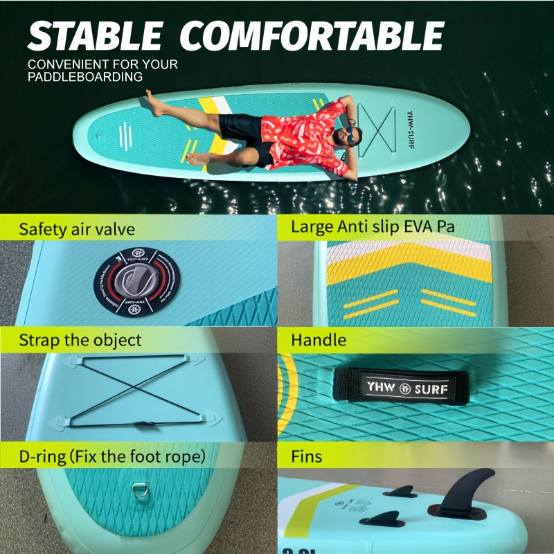Surfboard Set with Paddle Board and Accessories Paddleboards - Tophatter Daily Deals