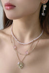 Heart Pendant Layered Necklace Necklaces - Tophatter Daily Deals