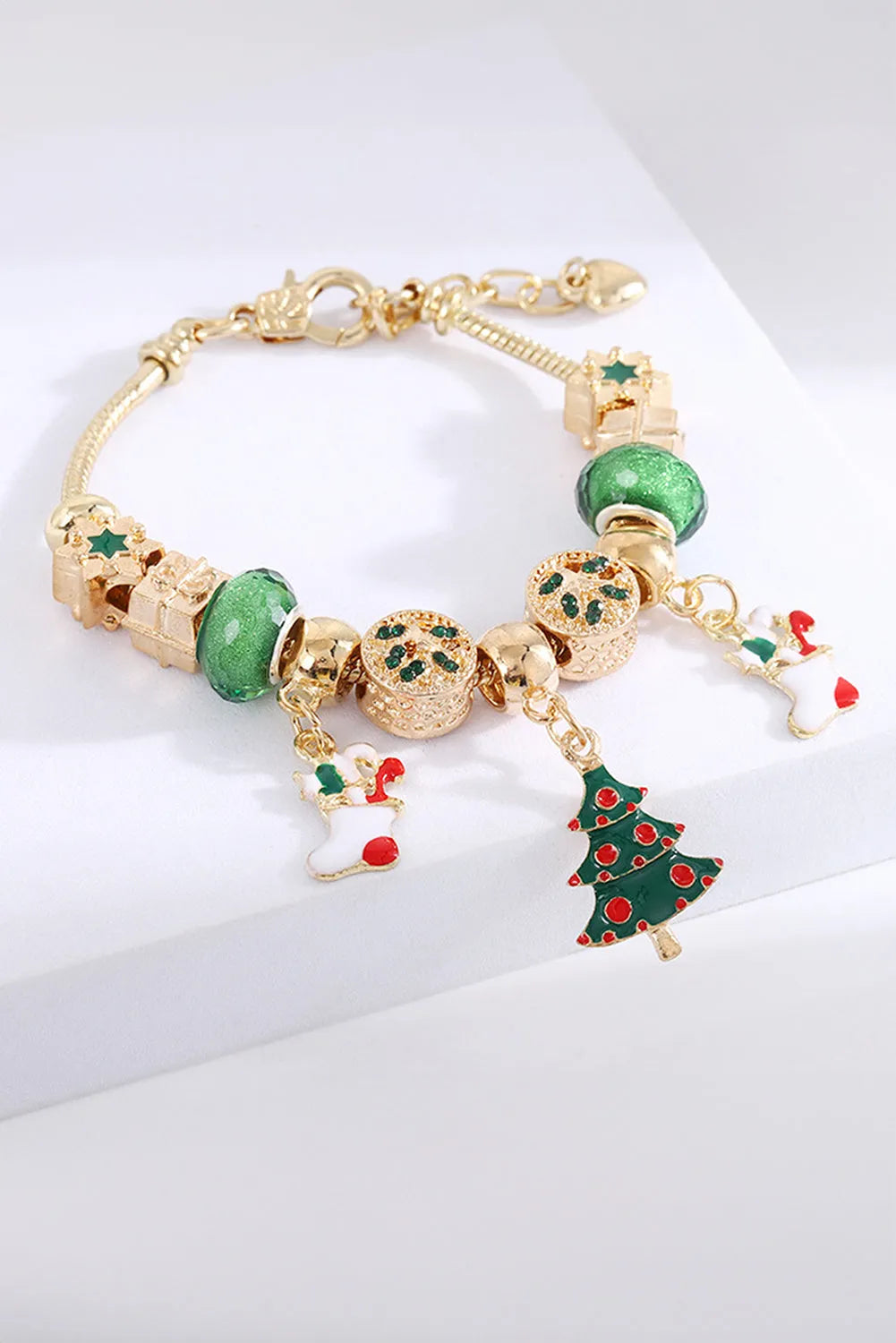 Green Cartoon Christmas Tree Charms Bracelet Bracelets - Tophatter Daily Deals