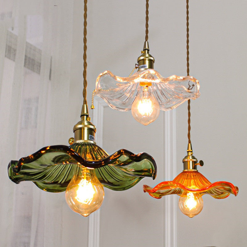 Brass Nordic Japanese Style Simple Niche Glass Chandelier 0 - Tophatter Daily Deals