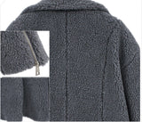 Warm Relaxed Women’s Wool Coat - Mid Length Wool Blend, City 3D Changing Face Moving Picture Frame - Tophatter Daily Deals