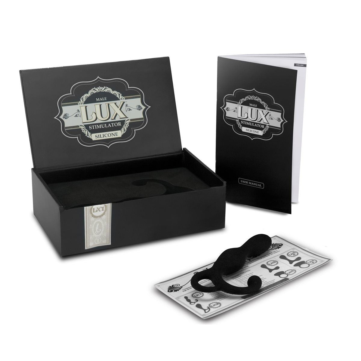 Lux LX1 Silicone Male Prostate Stimulator in Black Prostate Massager - Tophatter Daily Deals