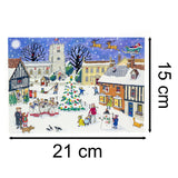 Christmas in the Village - Christmas Advent Calendar Greetings Card & Envelope Advent Calendar - Tophatter Daily Deals