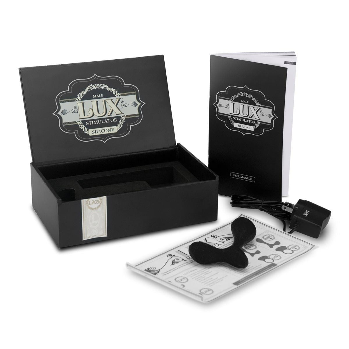 Lux LX3 Vibrating Silicone Male Prostate Stimulator in Black Prostate Massager - Tophatter Daily Deals