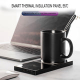 2 In 1 Heating Mug Cup Warmer Electric Wireless Charger For Home Office Coffee Milk 0 - Tophatter Daily Deals