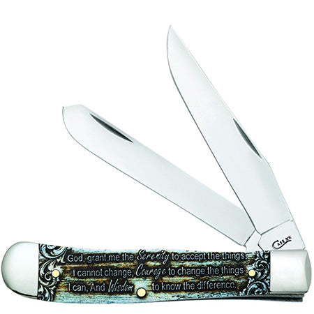 Case Trapper - Serenity Prayer - Natrual Color Wash - 38822 Traditional Knives - Tophatter Daily Deals