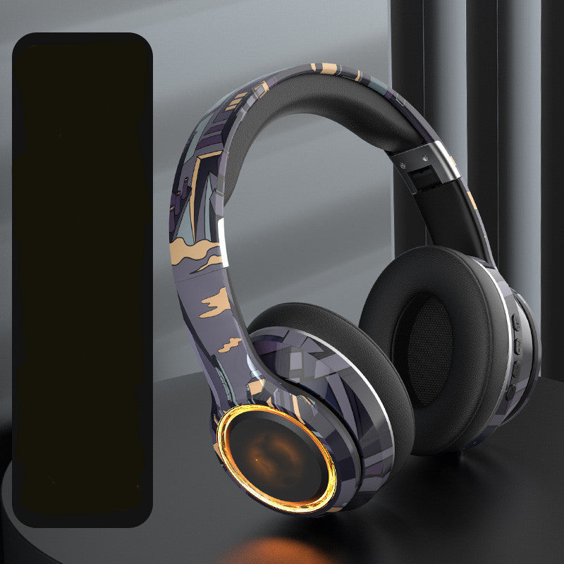 Bluetooth Headphones 5.2 Pluggable Illumination Black 0 - Tophatter Daily Deals