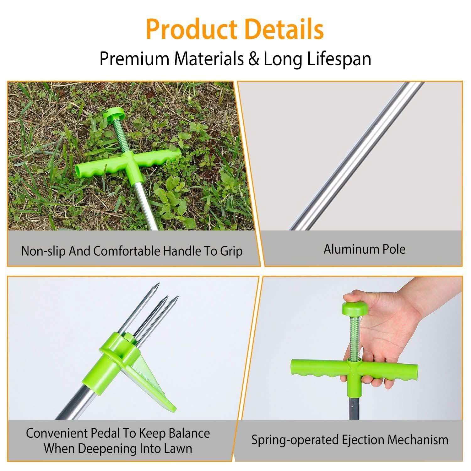 38.98" Weed Puller Twister Stand Up Root Removal Garden & Patio - Tophatter Daily Deals