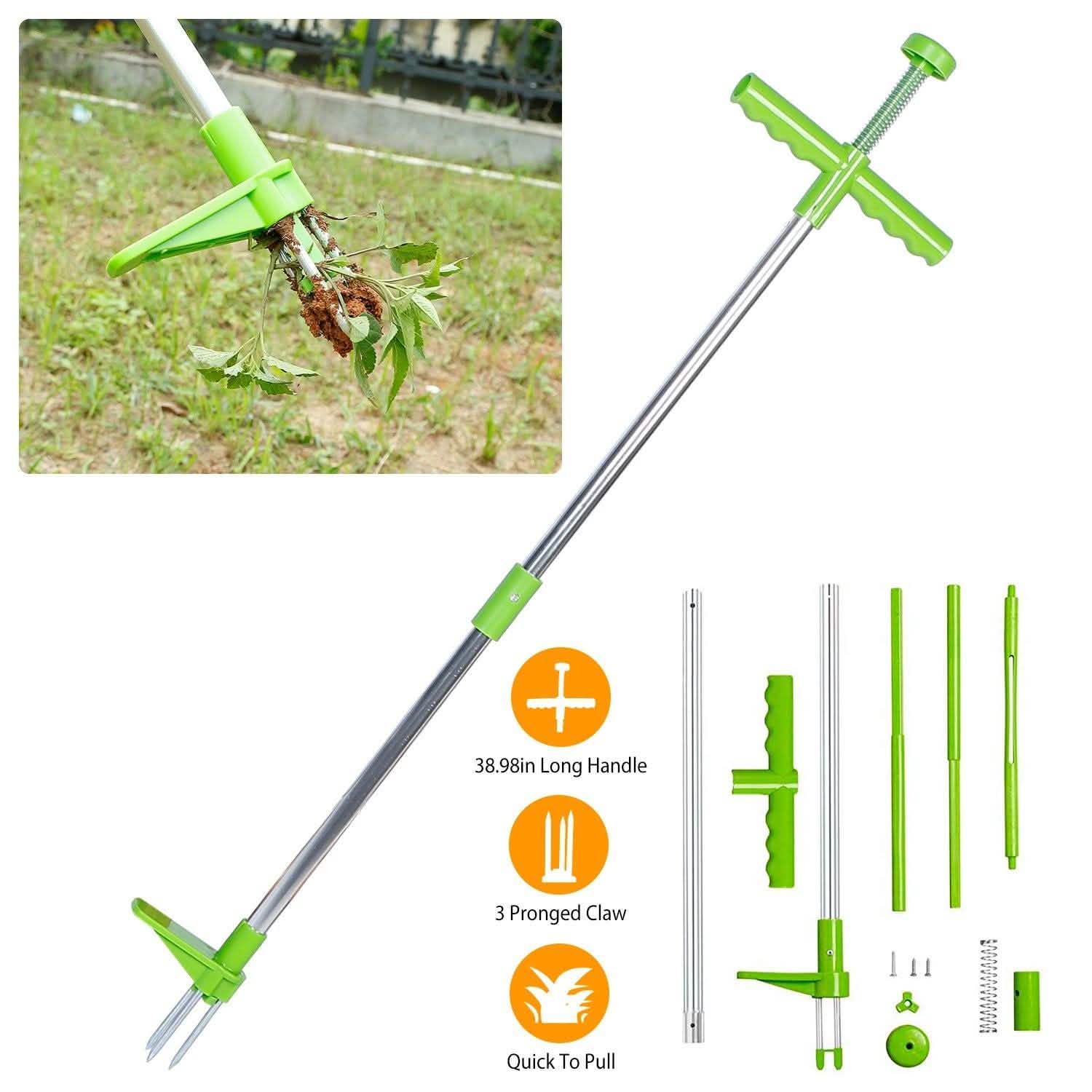 38.98" Weed Puller Twister Stand Up Root Removal Garden & Patio - Tophatter Daily Deals