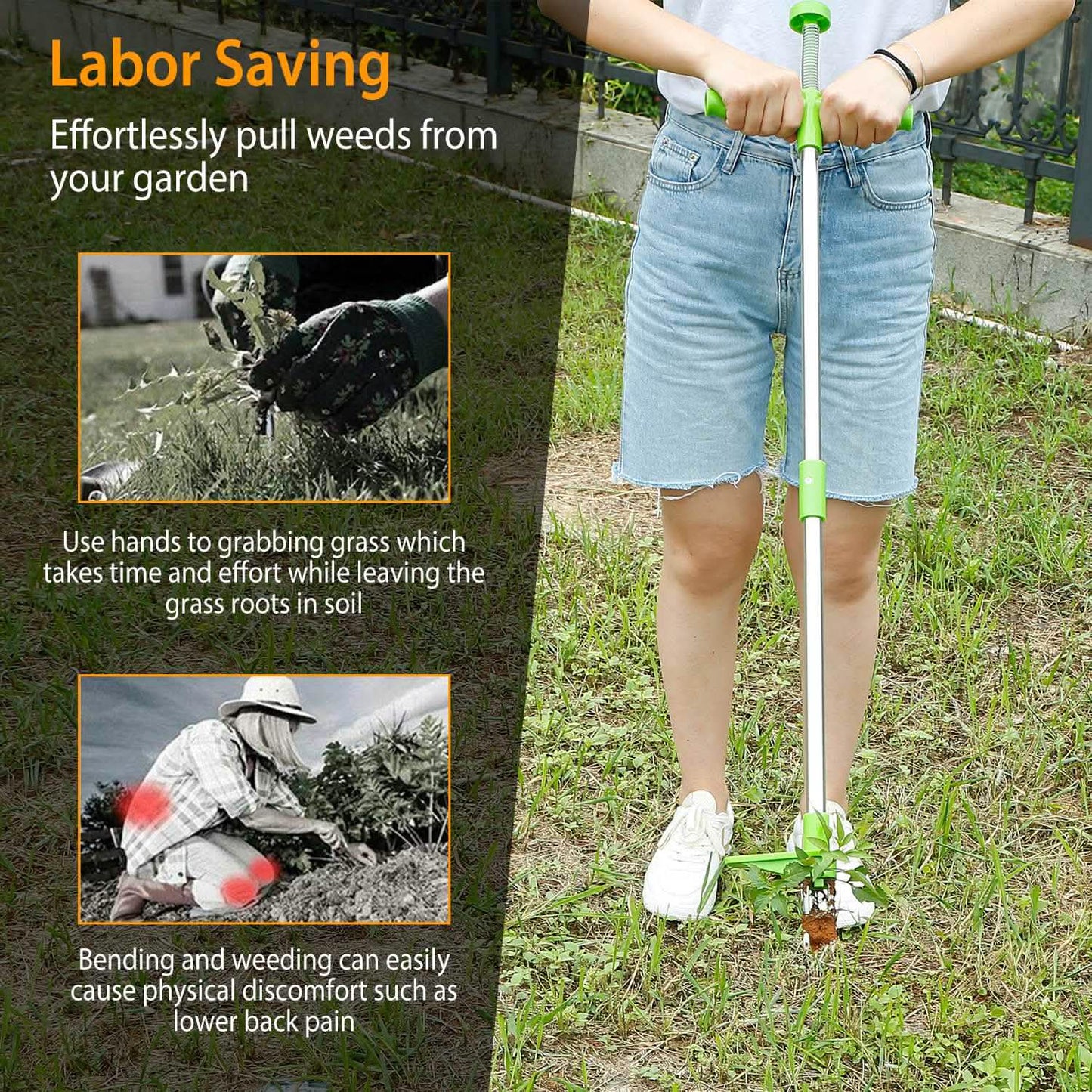 38.98" Weed Puller Twister Stand Up Root Removal Garden & Patio - Tophatter Daily Deals