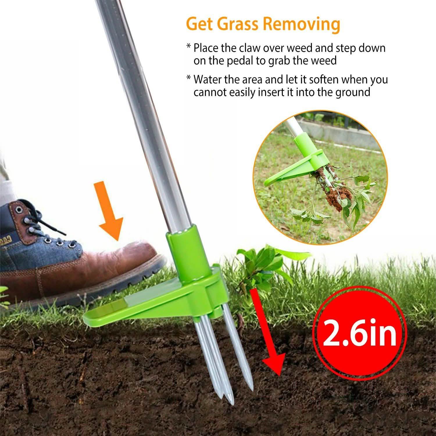 38.98" Weed Puller Twister Stand Up Root Removal Garden & Patio - Tophatter Daily Deals