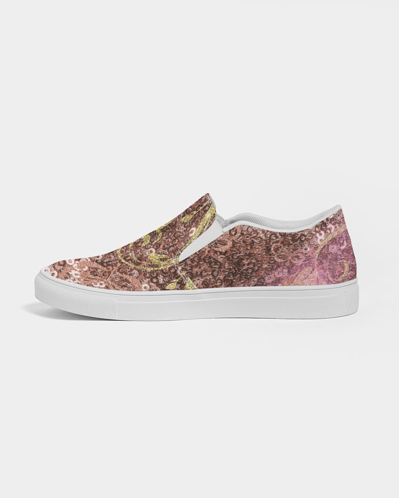 BEAUTIFUL PURPLE GITTER DESIGN CREATED BY FLIPSTYLEZ Women's Slip-On Canvas Shoe Women - Tophatter Daily Deals