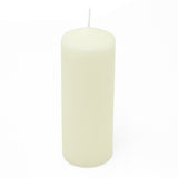 Unscented Ivory Pillar Candle | Tall Cream Church Pillar Candle - 20x7cm Candle - Tophatter Daily Deals