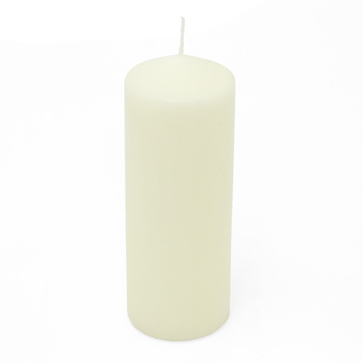 Unscented Ivory Pillar Candle | Tall Cream Church Pillar Candle - 20x7cm Candle - Tophatter Daily Deals