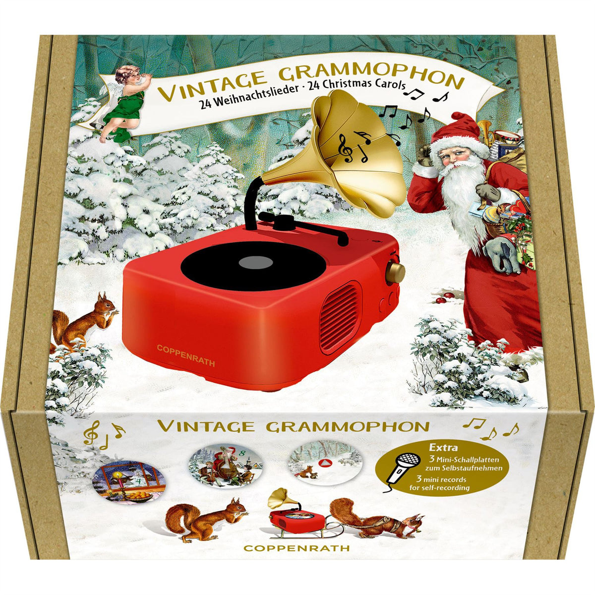 Retro Gramophone Musical Advent Calendar | Music Box Christmas Advent Calendar Advent Calendar - Tophatter Daily Deals