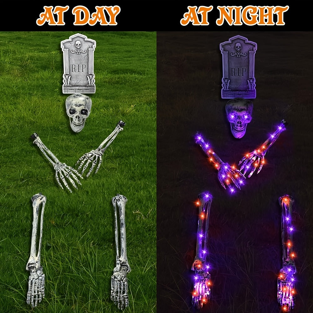Halloween Skeleton Lights Set with Remote Control Halloween - Tophatter Daily Deals