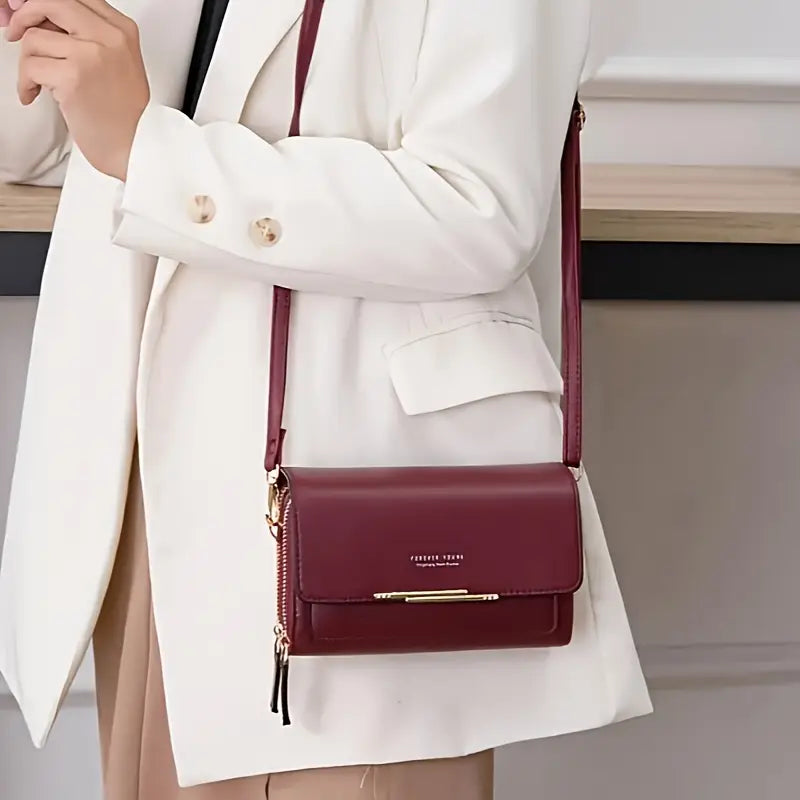 Vegan Messenger Bag – Lightweight Large Shoulder Bag with Detachable Organizer Handbags & Wallets - Tophatter Daily Deals