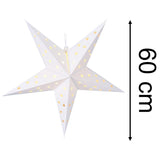 White LED Christmas Star | Christmas Paper Star Light Hanging Decoration - 60cm LED Light - Tophatter Daily Deals