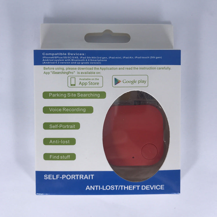 Bluetooth Anti-lost Device Square Bluetooth Detector Red 0 - Tophatter Daily Deals