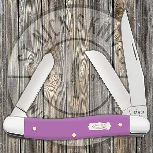 Case Medium Stockman - Smooth Lilac Synthetic - 39162 Traditional Knives - Tophatter Daily Deals