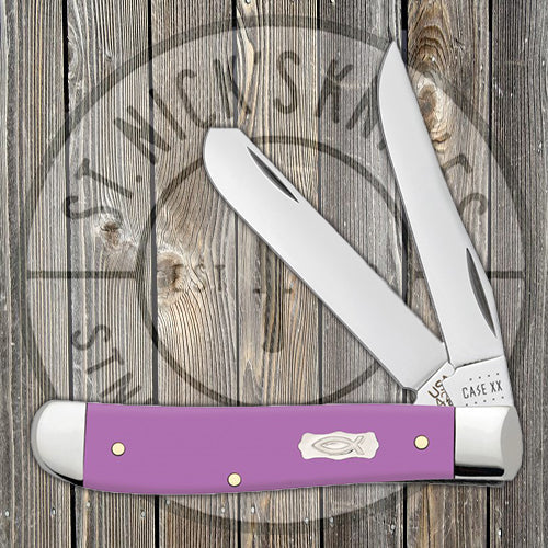 Case Mini Trapper - Smooth Lilac Synthetic - 39163 Traditional Knives - Tophatter Daily Deals