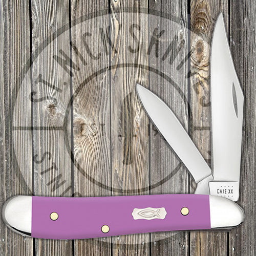 Case Peanut - Smooth Lilac Synthetic - 39166 Traditional Knives - Tophatter Daily Deals