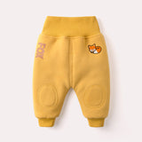Baby winter plus velvet big PP pants Yellow 0 - Tophatter Daily Deals