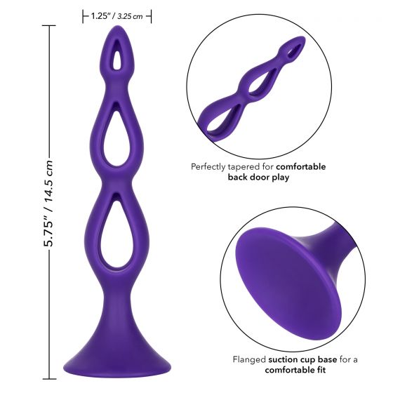 Booty Call Silicone Triple Probe in Purple Anal Sex Toys - Tophatter Daily Deals