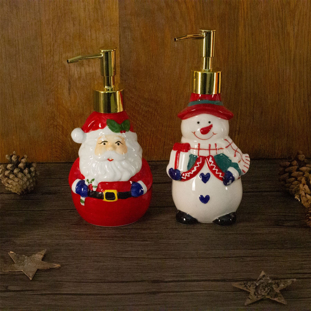 Christmas Character Soap Dispenser | Ceramic Hand Wash Bathroom Soap Dispenser Soap Dispenser - Tophatter Daily Deals
