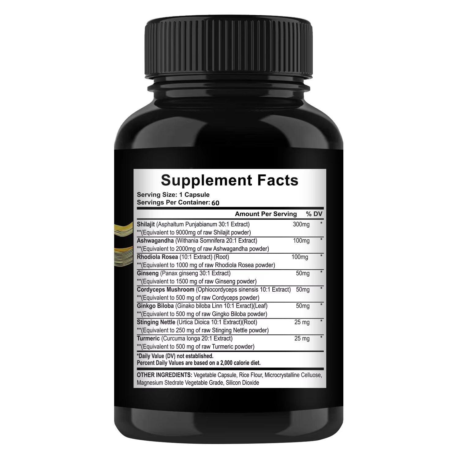 Shilajit Capsules Ashwagandha Extra Strength Dietary Supplement 60 Capsules - Tophatter Daily Deals