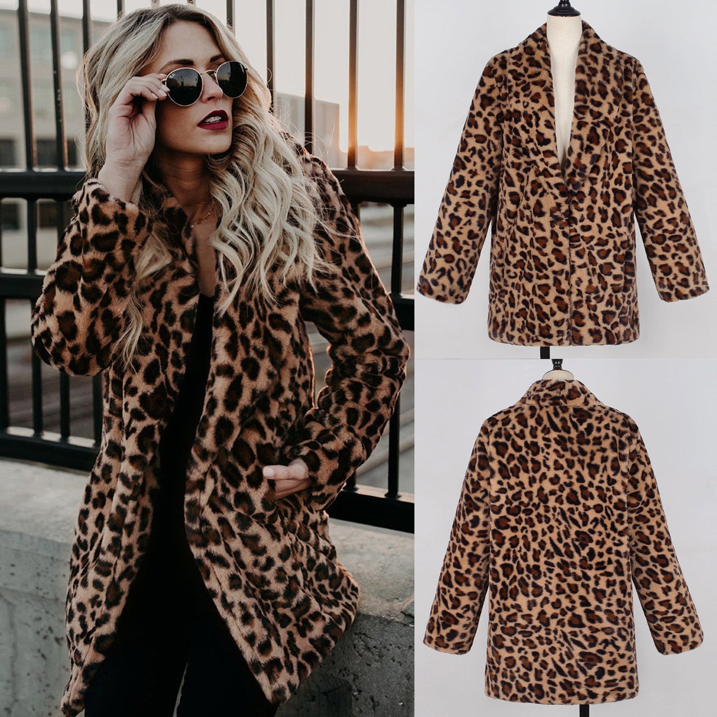 Artificial Faux Fur Women Winter Coat 0 - Tophatter Daily Deals