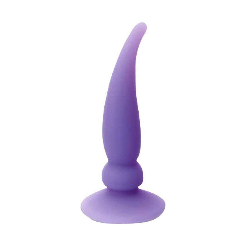 Stumpy Thumpers Curved Horn Silicone Butt Plug 4.5" in Purple Anal Sex Toys - Tophatter Daily Deals