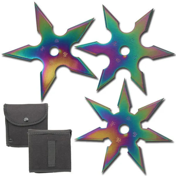 Khoga Ninja Sure Stick Throwing Star 3pcs Set Titanium - Tophatter Daily Deals