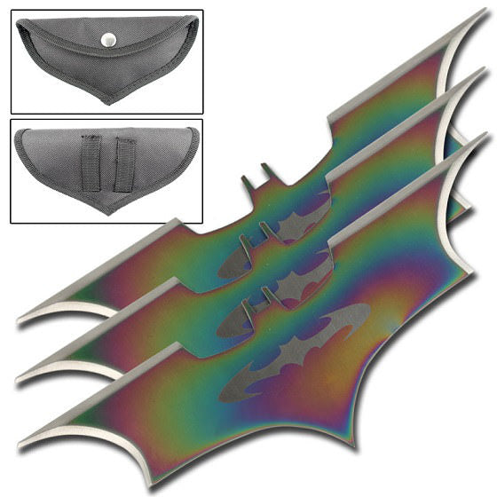 Triple Action Knight Throwing Set Titanium Collectible Weapons - Tophatter Daily Deals