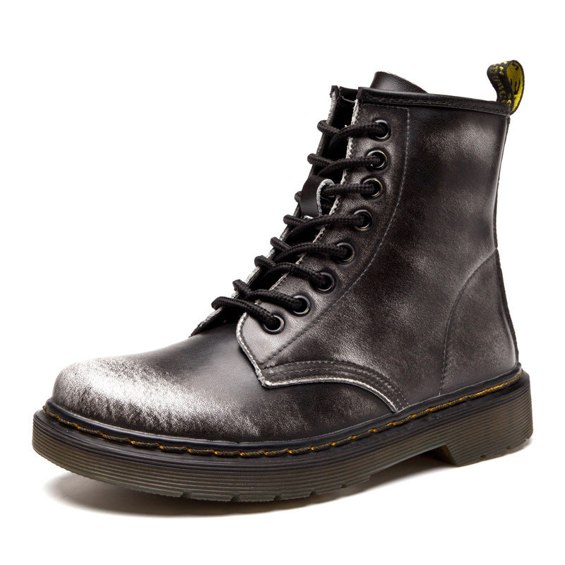 Autumn And Winter New British Martin Boots Foreign Trade Rub grey 0 - Tophatter Daily Deals