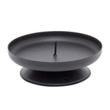 Traditional Black Metal Candle Holder Candle Plate | Pillar Candle Dish Candlestick | Round Votive Candle Holders Candle Holder - Tophatter Daily Deals